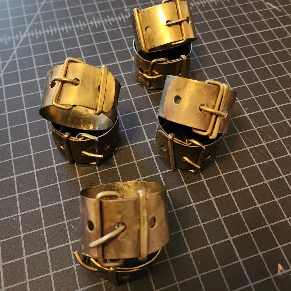 Gold Tone Napkin Rings